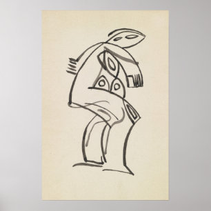 Poster Étude d'une figure féminine Henri Gaudier-Brzesk