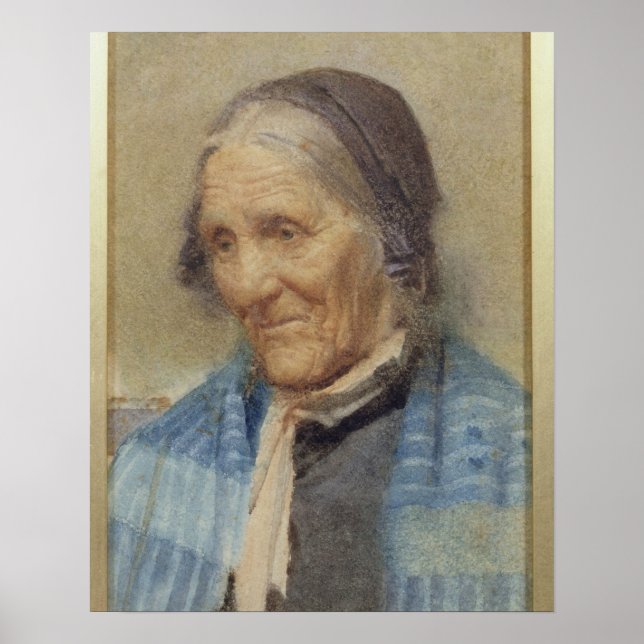 Poster Étude d'une vieille femme, 1912 (avec copie papier (Devant)