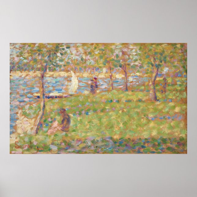 Poster Etude, La Grande Jatte - Georges Seurat Fine Art (Devant)