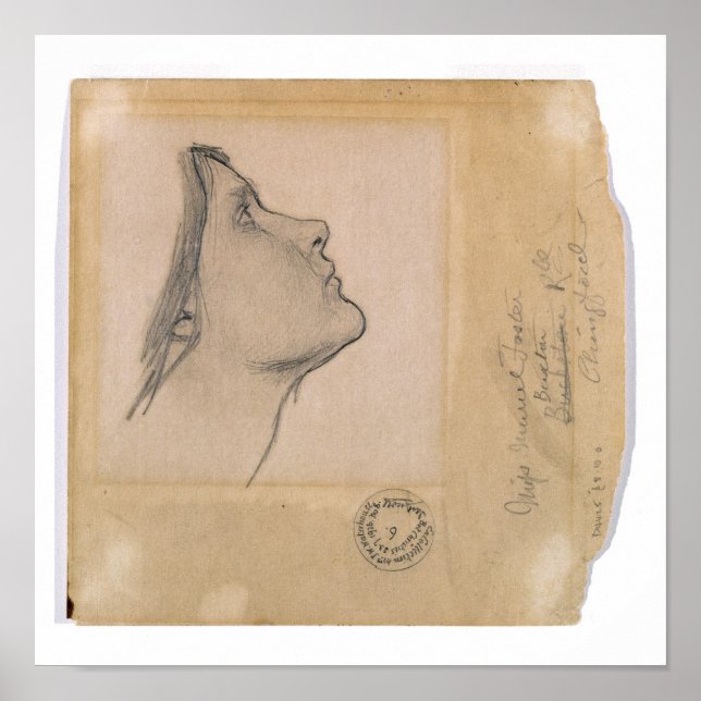 Poster Étude pour 'Lamia', c.1904-05 (crayon sur papier) (Devant)