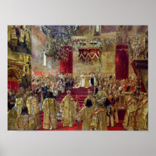 Poster Étude pour le couronnement du tsar Nicholas II