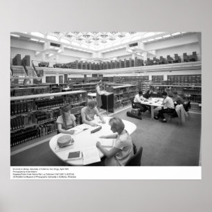Poster Étudiants à la bibliothèque, UC San Diego, 1966