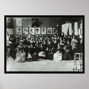 Poster Étudiants en art à l'Académie Julian à Paris 1885