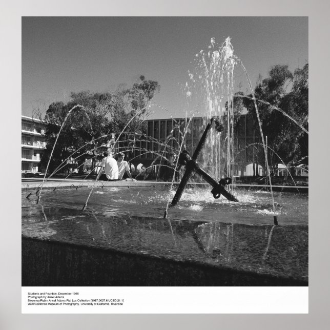 Poster Etudiants UCSD et Fontaine par Ansel Adams (Devant)