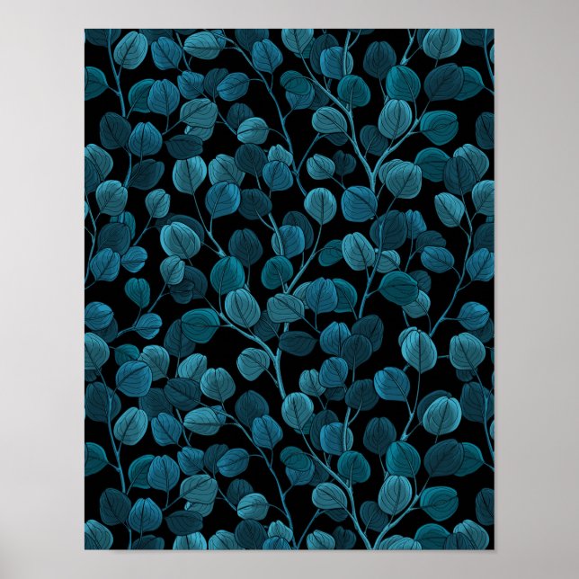 Poster eucalyptus bleu (Devant)