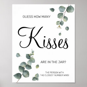 Poster Eucalyptus Combien de baisers Panneau de jeu pour