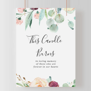 Poster Éucalyptus Contemporain Ce Candle Brûle Signe