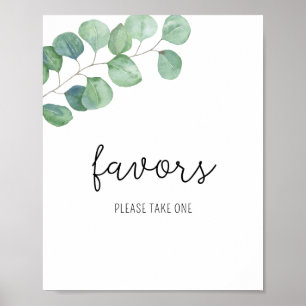 Poster Eucalyptus - Faveurs, s'il vous plaît prendre une 