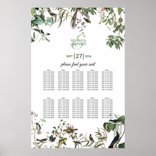 Poster Eucalyptus Feuille Mariage de verdure (Devant)