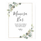 eucalyptus greenery bridal shower mimosa sign