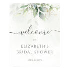 Eucalyptus Greenery Bridal Shower Welcome Sign