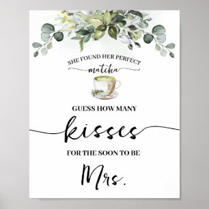 Poster Eucalyptus Matcha Combien de baisers pour Mme jeu