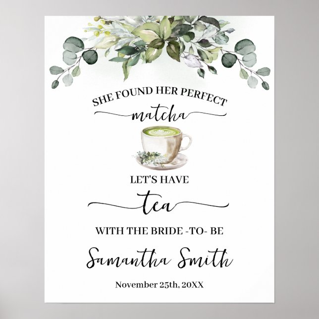 Poster Eucalyptus Matcha Let's have Tea with Bride (Devant)