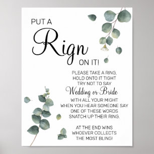 Poster Eucalyptus Mettez un anneau sur le doigt pancarte 