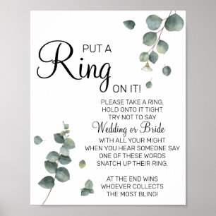 Poster Eucalyptus Mettez un anneau sur le doigt pancarte 