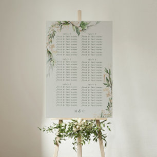 Poster Eucalyptus paisible Elégant verre de mer vert bris