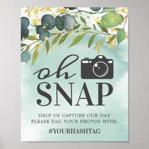 Poster Eucalyptus Russe Vert Or Oh Snap