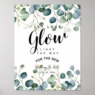 Poster Eucalyptus verdure feuillage laisser l'amour maria