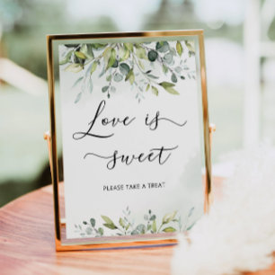 Poster Eucalyptus verdure L'amour est doux