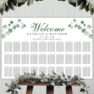 Poster Eucalyptus Verdure Mariage 30 Table Sièges