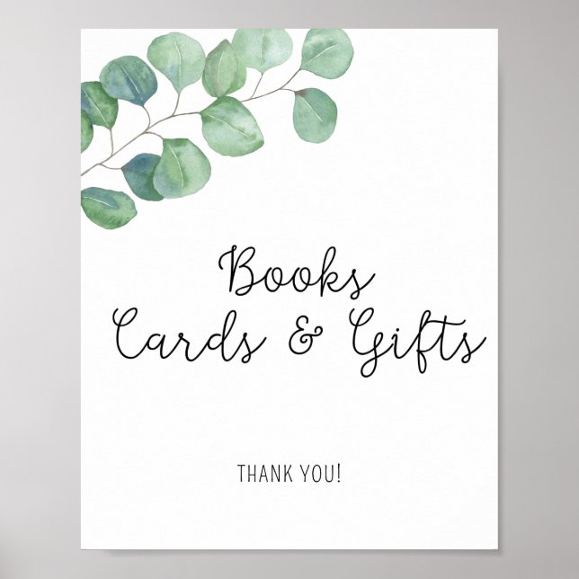 Poster Eucalyptus vert - Livres cartes et cadeaux (Devant)