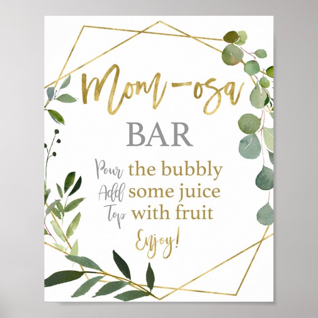 Poster Eucalyptus Vert maman signe osa (Devant)