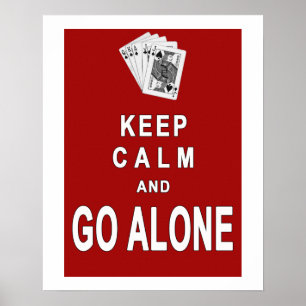 Poster Euchre Gardez le calme