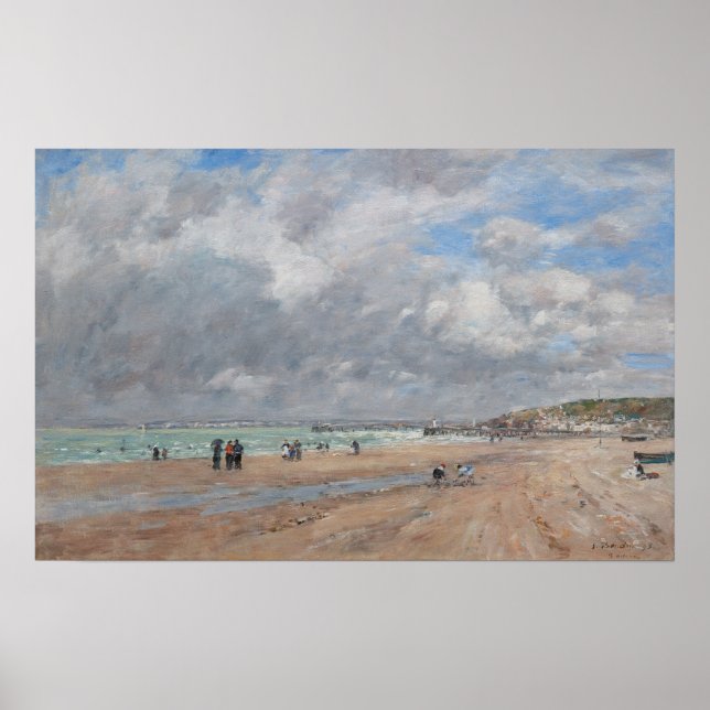 Poster Eugene Boudin - La plage de Deauville (Devant)