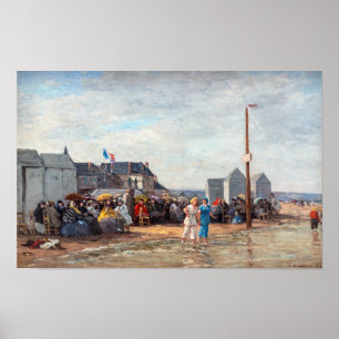 Poster Eugene Boudin - Temps de baignade à Trouville