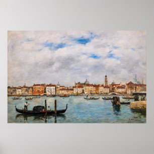 Poster Eugene Boudin - Venise, Riva degli Schiavoni