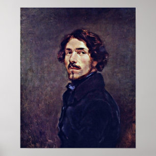 Poster Eugene Delacroix - autoportrait
