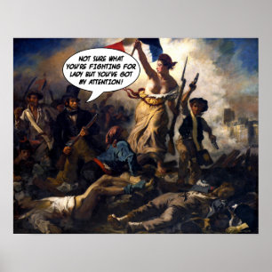 Poster Eugene Delacroix Liberty à la tête du peuple Spoof