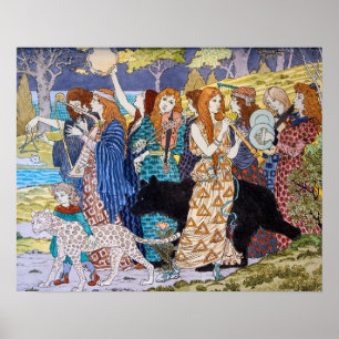 Poster Eugene Grasset - Panneau Décoratif Harmonie