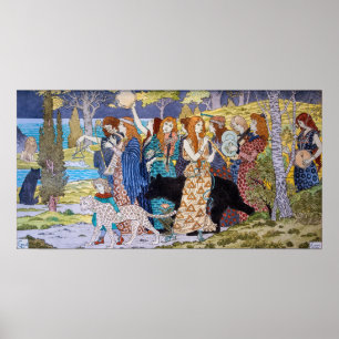 Poster Eugene Grasset - Panneau décoratif Harmony