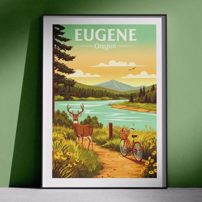 Poster Eugene Oregon vintage (Créateur téléchargé)