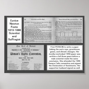 Poster Eunice Newton Foote Chercheuse en changement clima