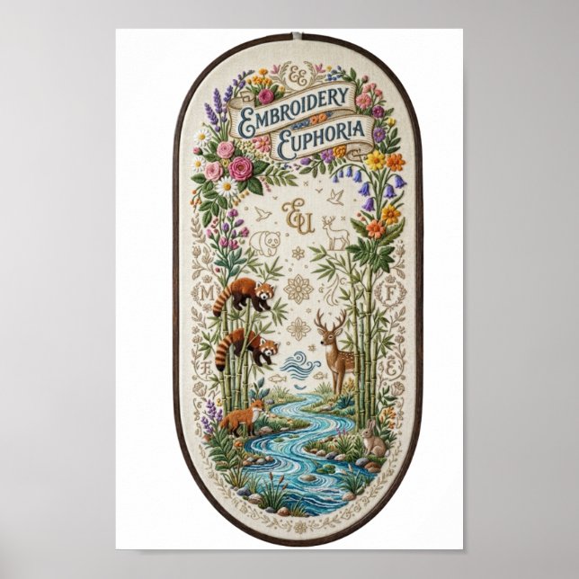 Poster Euphorie de broderie (Devant)