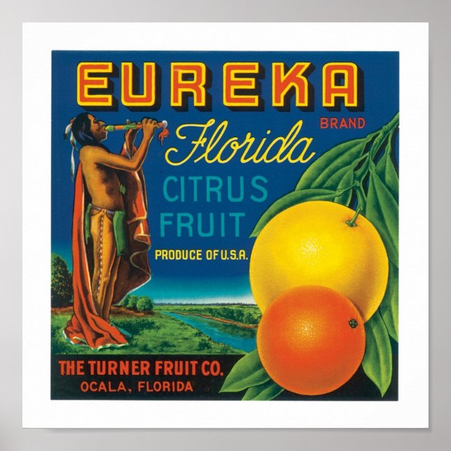Poster Eureka Brand Florida Citrus Fruit (Devant)