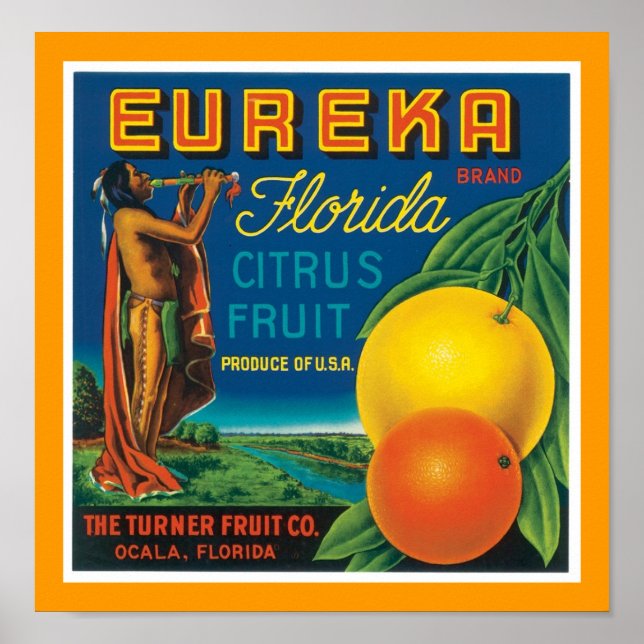 Poster Eureka Florida Citrus (Devant)