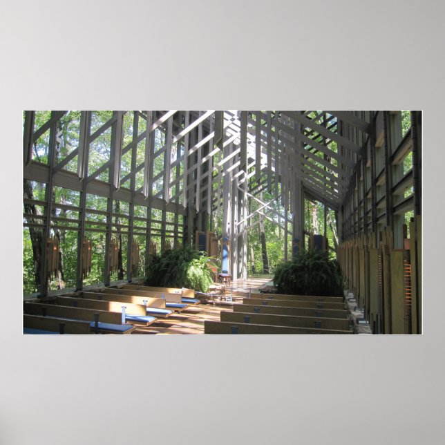 Poster Eureka Springs, AR Glass Church (Devant)