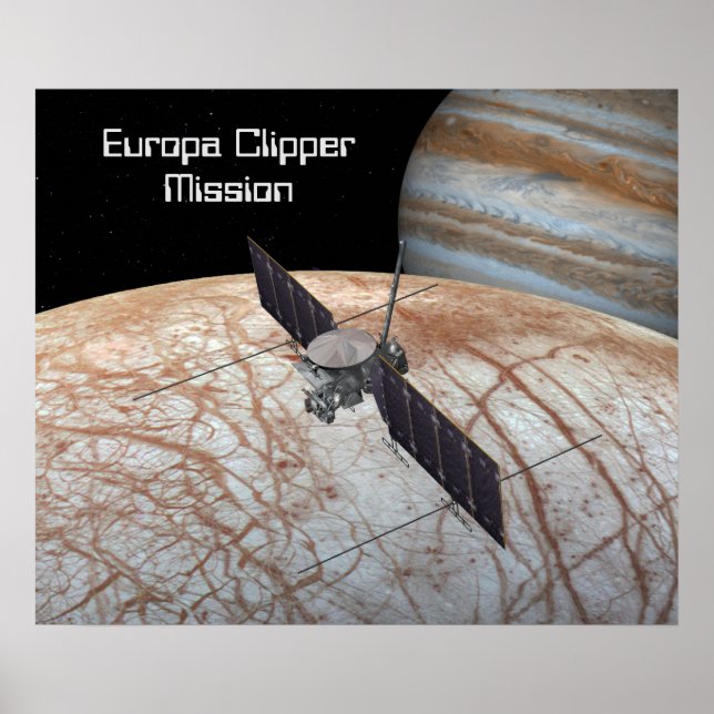 Poster Europa Clipper Mission Spacraft (Devant)