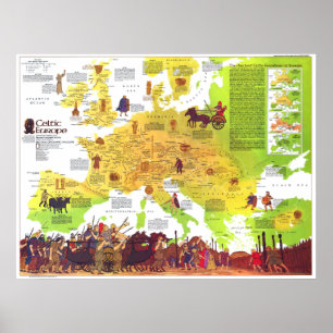 Poster " Europe : 1977 - La carte historique...