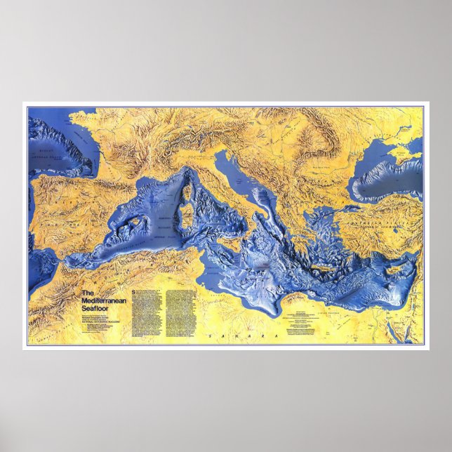 Poster " Europe : 1982/aujourd'hui - Mer Méditerranée (Devant)