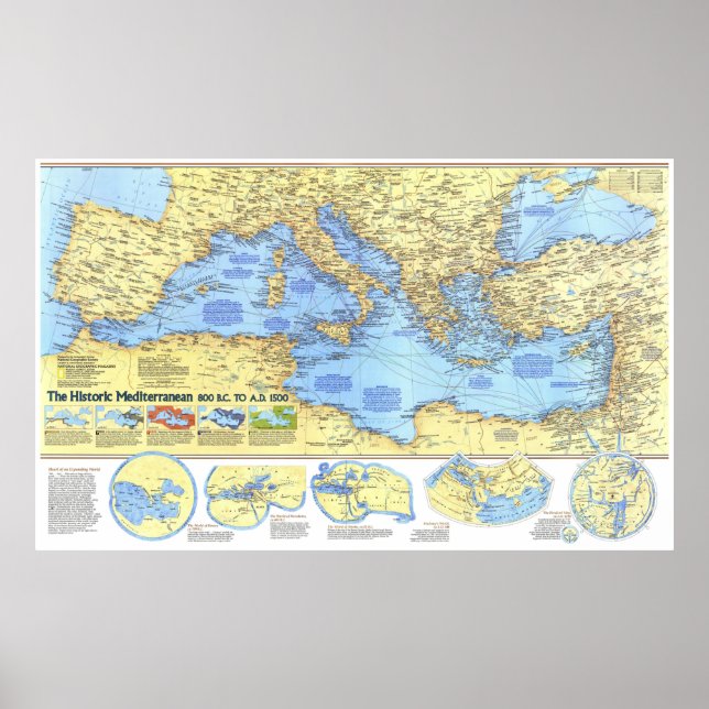 Poster " Europe : 1982 - Méditerranée historique ... (Devant)