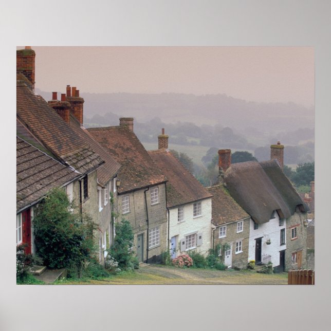 Poster Europe, Angleterre, Dorset, Gold Hill, Shaftesbury (Devant)