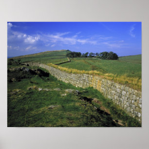 Poster Europe, Angleterre, mur d'Hadrien. Les pierres de