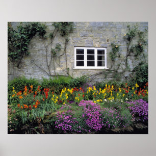 Poster Europe, Angleterre, Teffont Magna. Les fleurs remp