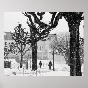 Poster Europe, Autriche, Salzbourg. Hiver,