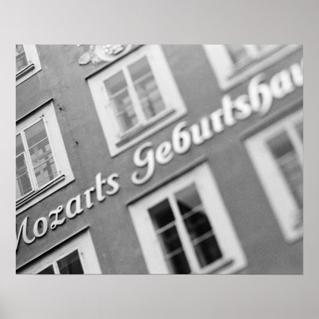 Poster Europe, Autriche, Salzbourg. Lieu de naissance de  (Devant)