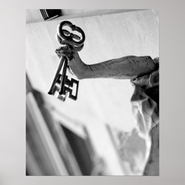 Poster Europe, Autriche, Salzbourg. Statue avec touches 2 (Devant)